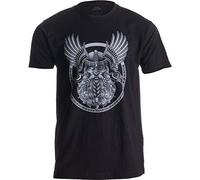ANN Arbor T-Shirt Co. Motivo Vikingo para Amantes de la mitología nórdica - Odín en Valhalla - Camiseta para Hombre X-Large Negro - X-Grande - XL