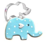 Ann Clark Cookie Cutters Cortador de galletas elefante adorable - 10,8 cm - Acero fabricado en EE. UU.
