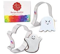 Ann Clark Cookie Cutters Juego de 2 cortadores de galletas fantasma con libro de recetas
