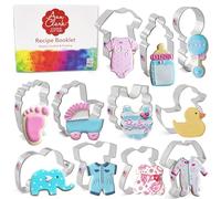Ann Clark Cookie Cutters Set of 11 Baby Shower Cookie Cutters with Recipe Book.