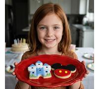 Ann Clark Juego de cortadores de galletas Magic Mouse de 2 piezas, fabricado en Estados Unidos, cabeza de ratón y castillo