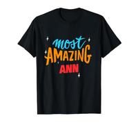 ANN más increíble Diciendo el Nombre Divertido de ANN Camiseta gráfica económica, Hombre, Negro, XL