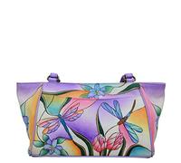 Anna by Anuschka - Bolso de piel auténtica - Pequeño, pintura de cristal libélula