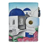 Anna by Anuschka Cartera de Piel auténtica Pintada a Mano para Mujer, diseño de Grecia mágica, Talla única