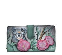 Anna by Anuschka Cartera de Piel auténtica Pintada a Mano para Mujer, Doble Pliegue, Koala acogedora, Talla única