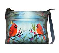 Anna by Anuschka8240-NCD - Bolso cruzado mediano pintado a mano-8240-ncd Para mujer, (Ncd-northern Cardinal), Talla única