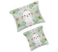Anna Cowper 2 bolsas de maquillaje pequeñas para bolso, bolsa de cosméticos con bolsillo de flores de mandalas, bolsa de maquillaje, mini bolsa de maquillaje portátil para regalo de mujer, Multicolor
