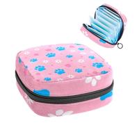 Anna Cowper Dog Paws - Bolsa de almacenamiento de servilletas sanitarias femeninas, bolsas de taza menstrual, soporte para almohadilla de lactancia, bolsas de tampón, bolsa de período portátil para