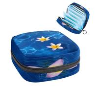 Anna Cowper Plumeria Flower in the Water - Bolsa de almacenamiento de servilletas sanitarias femeninas para copa menstrual, soporte para almohadilla de lactancia, bolsa de tampón, bolsa de período