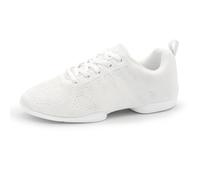 Anna Kern Suny - Zapatillas de danza para mujer 160 Bold - Punto blanco - Ancho normal - tacón de 1 cm - Suela de poliuretano dividida, Blanco, 41 1/3 EU