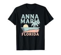 Anna Maria Florida Desgastado Pastel Playa Océano Puesta Camiseta