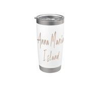 Anna Maria Island Florida Diseño elegante vintage Vaso térmico de acero inoxidable de doble pared