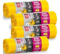 Anna Zaradna Bolsas de Basura Perfumadas Bolsas Basura de 60l con Aroma Cítrico Resistentes y Sostenibles Pack de 64 Unidades Ideales para Hogar y Jardín Fabricadas con Plástico Reciclado Opción Soste