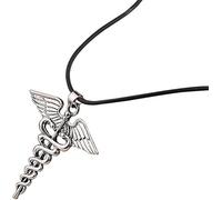 ANNABETH Chase Percy Jackson Camp Collar Caduceo de serpiente con alas de media sangre