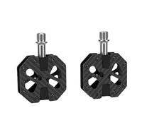 Annadue 1 Par de Pedales de Bicicleta de Carbono para Carretera Montaña | Plataforma ancha, 3 rodamientos sellados, clavos antideslizantes, estriberas para ciclismo, resistente al barro, eje liso,