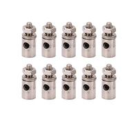 Annadue 10 Tapones de Conexión de Conector de Varilla de Empuje RC de 1,8 Mm, Conectores de Ajuste de Varilla de Empuje de Acero Inoxidable para Piezas de Bricolaje de Avión Modelo RC, Ajuste Rápido y