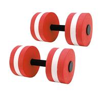 Annadue 2 Mancuernas Flotantes de Agua EVA, Juego de Mancuernas de Espuma de Agua para Ejercicio de Yoga, Equipo de Fitness para Piscina para Hombres, Mujeres y Niños (rojo)