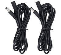 Annadue 2 Uds Cable de Extensión de Luz Solar LED Cable de Conexión de Alimentación Plug and Play 5,5x2,1mm DC12V 24V para Luces Solares