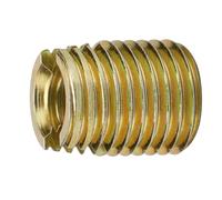 Annadue 20 Piezas de Inserción de Rosca Autorroscante M4 M6 de Acero Al Carbono, Reparación de Rosca de Tornillo Chapada en Zinc Amarillo, Fuerte Tensión a Prueba de Vibraciones para Muebles (#9)