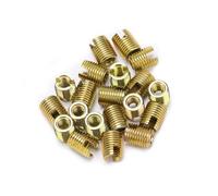 Annadue 20 Piezas de Inserción de Rosca Autorroscante M4 M6 de Acero Al Carbono, Reparación de Rosca de Tornillo Chapada en Zinc Amarillo, Fuerte Tensión a Prueba de Vibraciones para Muebles (#1)