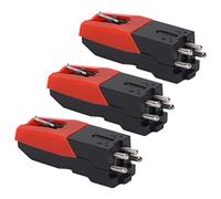 Annadue 3 Piezas Aguja de Toca Discos para Toca Discos (Aluminum pole) | Punta, reproducción de , escucha, construcción de plástico ABS, fácil de colocar