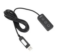 Annadue 3 Teclas de Teclado USB, Teclado Programable Macro Personalizado con Diseño de Braille, Compatible con Plataforma Múltiple, Montaje Magnético, para Operaciones de Acceso (Black)