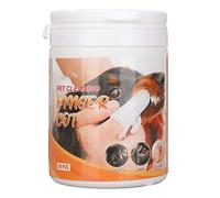 Annadue 50 Uds. Toallitas Dentales para Dedos de Perros para el Cuidado, Reducen el Sarro y el Masaje sin Irritación, Toallitas de Limpieza Bucal para Mascotas para Orejas de Cachorros y Gatos