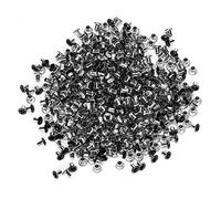 Annadue 500 Ojales de Latón de 2 Mm con Agujero Interior, Kit de Ojales Coloridos para Ropa, Zapatos, Bolsas, Manualidades, Reparación de Costura (negro brillante)