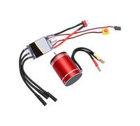 Annadue 5600KV Motor Brushless ESC Combo para 1/10 RC | Planta motriz de alto par, construcción repelente al agua, en carretera fuera de carretera, refrigeración de aluminio,