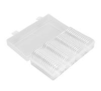 Annadue 60 Piezas Caja de Almacenamiento de Monedas Transparente Cápsulas de Monedas de 41 Mm Contenedor de Colección de de Plástico para Águilas de Plata de 1 Oz, Pandas, Australianas, Organizador de