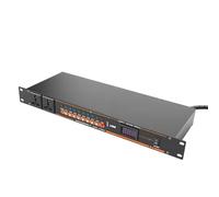 Annadue Acondicionador de Secuenciador de Potencia, 10 Salidas con Interruptor Independiente, Puerto USB, Pantalla de Voltaje, para Estudio de Escenario de Cine en Casa (Enchufe europeo)