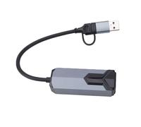 Annadue Adaptador 2 en 1 USB/USB C a Ethernet, Adaptador de Red LAN Tipo C a RJ45 2.5G, Compatible con USB4 y Thunderbolt 4/5, Estuche de Aluminio, para Wins, para Mac OS