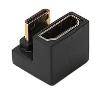 Annadue Adaptador Mini HD a HD 180 Grados Macho a Hembra, Convertidor 8K 60Hz 48Gbps UHD 2.1 con Indicador LED, Adaptador Plug and Play de Aleación de Aluminio para de TV Portátil RasPi 4
