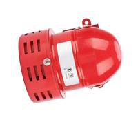 Annadue Alarma de Motor de Metal Rojo Sirena Industrial 220 V 110 DB, Dispositivo de Advertencia de Seguridad de Sonido de Taladro Eléctrico, Resistente a Altas y Bajas Temperaturas, Instalación de