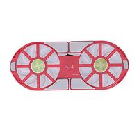 Annadue Almohadilla de Refrigeración para Ordenador Portátil, Refrigerador Plegable para Portátil con Doble Ventilador, Refrigerador USB para de Gran Volumen de Aire para Oficina en Casa (Rojo)