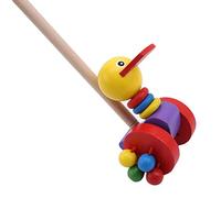 Annadue Andador de Madera para Bebés, Juguete de Empuje de Animales para Niños Pequeños Que Aprenden a Caminar, Juguete Clásico para Caminar de Madera, 1 Pequeño de para para Bebés (Colorful)