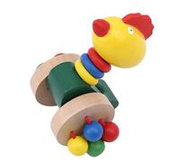 Annadue Andador de Madera para Bebés, Juguete de Empuje de Animales para Niños Pequeños Que Aprenden a Caminar, Juguete Clásico para Caminar de Madera, 1 Pequeño de para para Bebés (Colorido2)