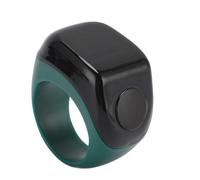 Annadue Anillo de Dedo Inteligente Bluetooth, Contador de Podómetro BT5.0 con Control Táctil, Pantalla OLED de 0,42 Pulgadas y 3 Tamaños Reemplazables (18/20/22 mm) (Green)
