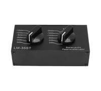 Annadue Atenuador Pasivo de Sonido Estéreo Atenuador de de Doble Canal de Sonido de 2 Canales Controlador de Volumen Estéreo Pasivo 3,5 Mm AV 6 Niveles con Carcasa