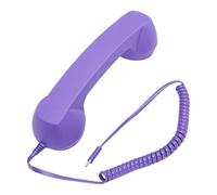 Annadue Auricular de Teléfono Retro, Teléfono Retro Púrpura Tipo C Receptor de con Cable con Micrófono de Reducción de Ruido para Videoconferencias Móviles Llamadas Reuni