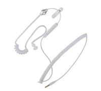 Annadue Auricular de Tubo de Aire Antiradiación de 3,5 Mm, Auricular Mono de Carrete Unilateral con Micrófono Incorporado, Intrauditivo con Tubo Acústico Transparente, con Cable con Aislamiento de