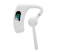 Annadue Auricular Inalámbrico Bluetooth con Micrófono para Negocios (White) | Reducción de ruido, batería de larga duración de 300 mAh, ajuste ergonómico seguro, Bluetooth 5.2, conducción con manos