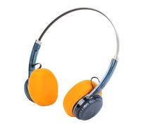Annadue Auriculares Bluetooth Inalámbricos Retro, Auriculares Supraaurales de 40 Mm, 20 Horas, Bluetooth 6.0, Carga USB-C, Micrófono Incorporado, Admite Emparejamiento con Dos DIS (Azul Transparente)