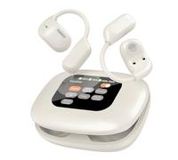 Annadue Auriculares Inalámbricos AI Translator con Pantalla Táctil Inteligente, Auriculares Bluetooth 5.4 Traducción en Tiempo Real Más de 130 Idiomas, Estéreo HiFi Ideal para (Leche Blanca)