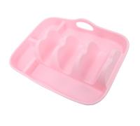 Annadue Bandeja de Silicona para Tacos, Soporte para Tortillas para Tacos, Nachos, Bandeja Reutilizable para Servir Comida Mexicana con Divisor (PINK)