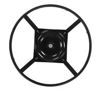 Annadue Base de Anillo para Silla Giratoria de Alta Resistencia, Base Reclinable Giratoria de 360 Grados con Anillo de 60 Cm y Placa Cuadrada de 24,5 Cm, Construcción de Hierro, Capacidad de 200 Kg