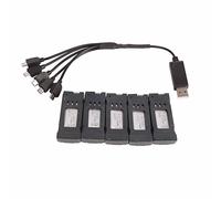 Annadue Batería de Litio para Drones RC con Cargador, Diseño Liviano, Larga Vida útil, Cargador de Batería de 3.7V 1200mAH, para E58 JY019 S168 y Otros Aviones RC