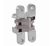 Annadue Bisagras Ocultas Cruzadas Invisibles de Puerta Plegable de Aleación de Zinc, Bisagra Oculta de 180 Grados con Bisagra de Puerta de 43,7 Mm para Gabinete (94mm)