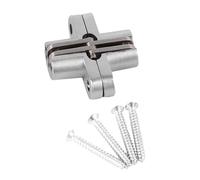 Annadue Bisagras Ocultas Cruzadas Invisibles de Puerta Plegable de Aleación de Zinc, Bisagra Oculta de 180 Grados con Bisagra de Puerta de 43,7 Mm para Gabinete (43,7 mm)