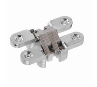 Annadue Bisagras Ocultas Cruzadas Invisibles de Puerta Plegable de Aleación de Zinc, Bisagra Oculta de 180 Grados con Bisagra de Puerta de 43,7 Mm para Gabinete (60.chm)